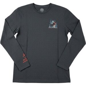 The Duck Company Powder Mountain Moose Graphic T-Shirt Gray Large Cotton Men
